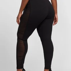 Fashion To Figure Whitney Good Form Ponte Pants With Mesh Panels