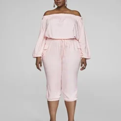 Fashion To Figure Jenny Off-Shoulder Jumpsuit -Pleasures SHOP x e1223062 d9db 493d b510 af4ab74d7f35