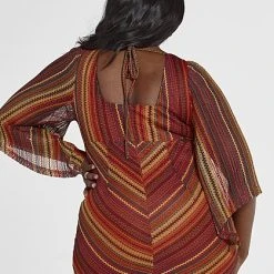 Fashion To Figure Noelle Chevron Stripe Crochet Maxi Dress