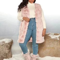 Fashion To Figure Mica Long Faux Fur Vest - Garnerstyle X FTF -Pleasures SHOP x e21fe4bf bbc4 4f61 90b2 263fc1f99e2f
