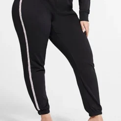 Fashion To Figure Michelle Rhinestone Trim Joggers -Pleasures SHOP x e22636df 0764 4c1a 9149 f0d7ecf26f6e