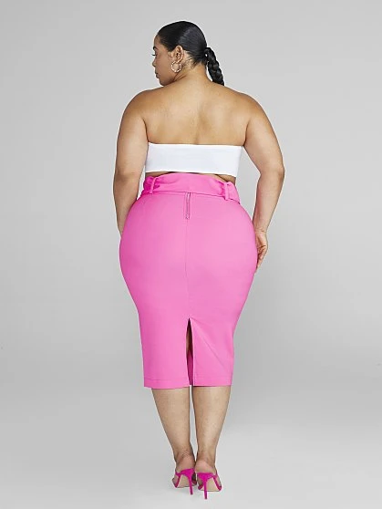 Fashion To Figure Alina Belted Midi Skirt 3 Fashion To Figure Alina Belted Midi Skirt - Image 3