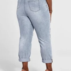 Fashion To Figure High Rise Relaxed Fit Straight Leg Jeans -Pleasures SHOP x e35d35b8 d410 4793 876c 2c44ae228df9