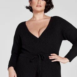 Fashion To Figure Isla Sweater Knit Jumpsuit