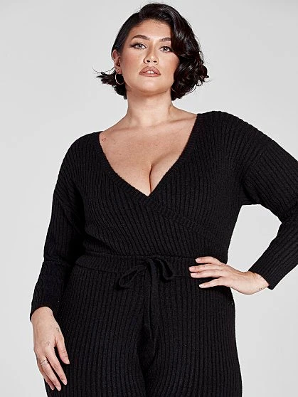 Fashion To Figure Isla Sweater Knit Jumpsuit 1 Fashion To Figure Isla Sweater Knit Jumpsuit