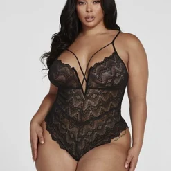 Fashion To Figure Angelina Floral Lace Strappy Bodysuit -Pleasures SHOP x e4b052b7 5058 4999 99f9 83470f017e9f