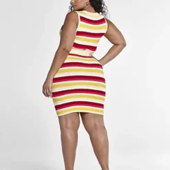 Fashion To Figure Lola Striped Rib Knit Skirt