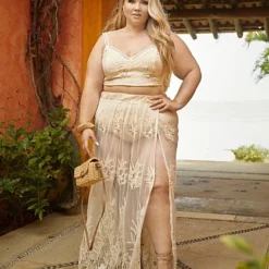 Fashion To Figure Xochitl Sheer Lace Maxi Skirt - SRV X FTF -Pleasures SHOP x e53f012f dbb8 4d3a 9750 5732e43995f1