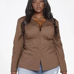 Fashion To Figure Alexis Corset Style Blazer -Pleasures SHOP x e5a9494f 2c71 473b 961e cccf77ffc00d