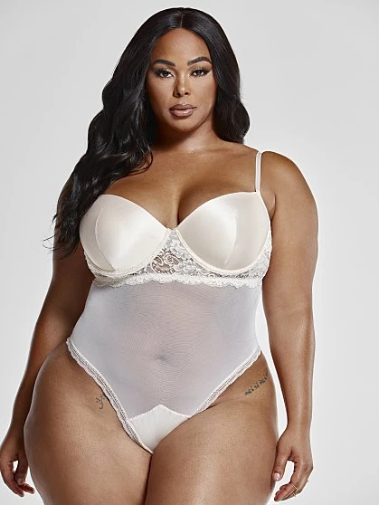 Fashion To Figure Eliana Lace And Mesh Bodysuit 4 Fashion To Figure Eliana Lace And Mesh Bodysuit - Image 4