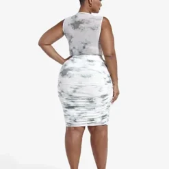 Fashion To Figure Corinne Tie Dye Keyhole Dress