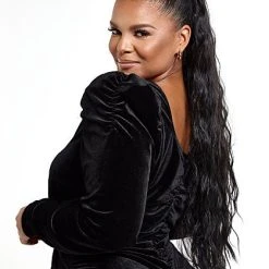 Fashion To Figure Marie Velvet Ruched Bodycon Dress -Pleasures SHOP x e6818011 0746 4024 b423 a0e4c37698db