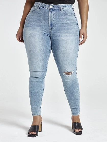 Fashion To Figure Medium Wash High Rise Skinny Jeans 3 Fashion To Figure Medium Wash High Rise Skinny Jeans - Image 3