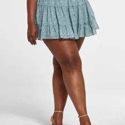 Fashion To Figure Julia Floral Print Tiered Mini Skirt -Pleasures SHOP x e82298b6 596a 4d0f b0b7 f331234ee858