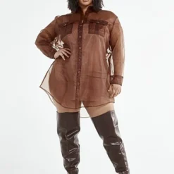 Fashion To Figure Athena Organza Shirt Dress 12 Fashion To Figure Athena Organza Shirt Dress -Pleasures SHOP x e83a139b 9f78 4b2e 8264 492ef9fb28fb