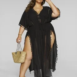 Fashion To Figure Dalina Fringe Cover-up Dress -Pleasures SHOP x e844f1fb 9a71 45af 8b05 b38e7981255e