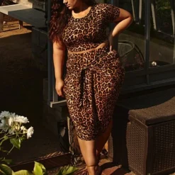 Fashion To Figure Shawnee Leopard Harem Skirt -Pleasures SHOP x e84c8db3 b30e 44c3 8cb9 3d773064237e