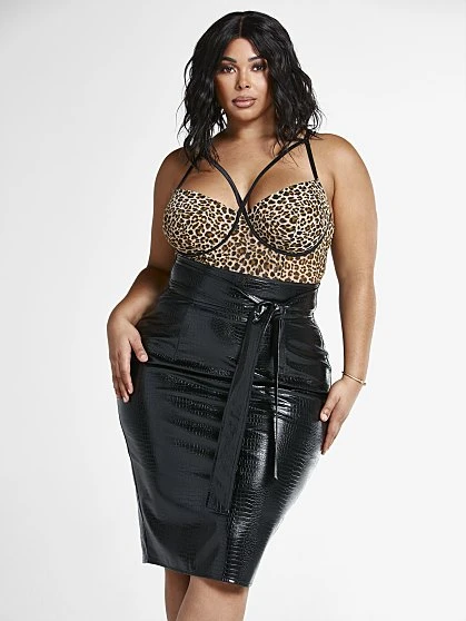 Fashion To Figure Latisha Leopard Print Strappy Bodysuit 4 Fashion To Figure Latisha Leopard Print Strappy Bodysuit - Image 4