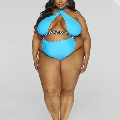 Fashion To Figure Carmen Reversible Crossneck Print Bikini Top -Pleasures SHOP x e95f1108 30f7 49f6 84f1 8f992128fcc0