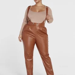 Fashion To Figure Amelia Faux Leather Suspender Pants -Pleasures SHOP x eb04032a b109 4863 9ff1 6b0819b4fbaf