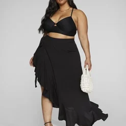 Fashion To Figure Portia Ruffle Skirt Cover-up -Pleasures SHOP x eb097d54 75b5 421e 9dac 3c183a83255a