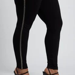 Fashion To Figure Shalon Rhinestone Side Detail Ponte Pants -Pleasures SHOP x ebce08f6 a031 43c5 b4f1 28b307310117