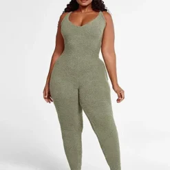 Fashion To Figure The Cuddle Jumpsuit In Olive -Pleasures SHOP x ec5cc05b c370 431b 8c23 2e35c0b4141c