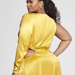 Fashion To Figure Kiara One Sleeve Cutout Maxi Dress -Pleasures SHOP x eda1f435 e8e2 4546 94d0 4e6284ffd320