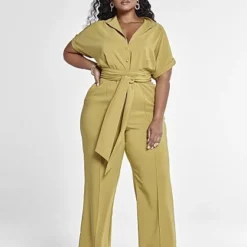 Fashion To Figure Evelina Tie Waist Jumpsuit - FTF LAB: Frankie Tavares