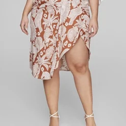 Fashion To Figure Blythe Faux Wrap Printed Skirt