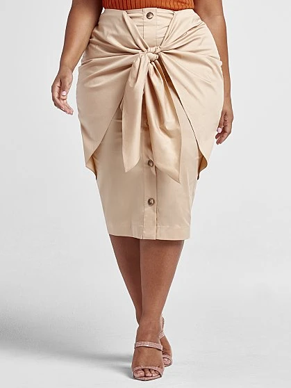 Fashion To Figure Lacey Tie Front Skirt 5 Fashion To Figure Lacey Tie Front Skirt - Image 5