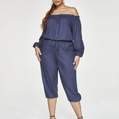 Fashion To Figure Jenny Off-Shoulder Jumpsuit -Pleasures SHOP x ef0bc550 4b4d 4d8b 8265 dea00e312f33