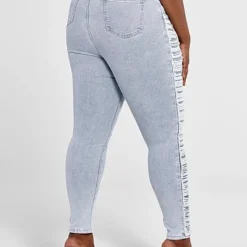 Fashion To Figure High Rise Side Destructed Skinny Jeans