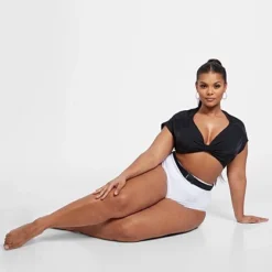 Fashion To Figure Khloe Short Sleeve Crop Swim Top