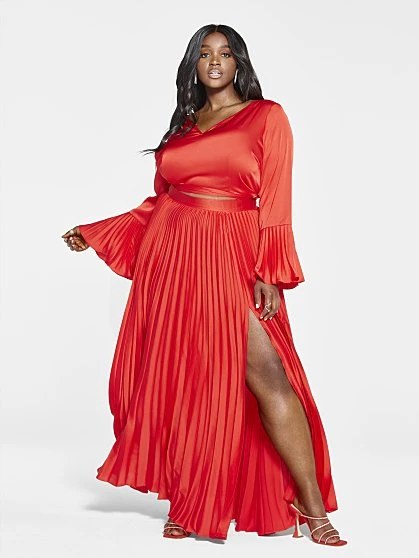 Fashion To Figure Noel Pleated Maxi Skirt - FTF LAB 007: Nzinga Imani 4 Fashion To Figure Noel Pleated Maxi Skirt - FTF LAB 007: Nzinga Imani - Image 4