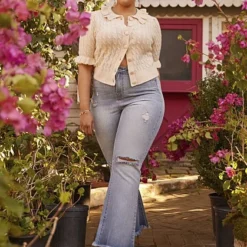 Fashion To Figure Hallie Ruffle Detail Cardigan