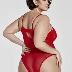 Fashion To Figure Carol Mesh Lace Strappy Bodysuit