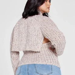 Fashion To Figure Ellie Marled Shrug And Tank Set