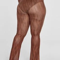 Fashion To Figure Samantha Zebra Print Mesh Pants