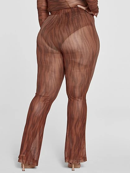 Fashion To Figure Samantha Zebra Print Mesh Pants 1 Fashion To Figure Samantha Zebra Print Mesh Pants