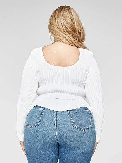 Fashion To Figure Lina Scallop Hem Sweater 4 Fashion To Figure Lina Scallop Hem Sweater - Image 4