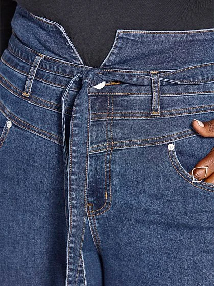 Fashion To Figure Ultra High Rise Tie Front Skinny Jeans 4 Fashion To Figure Ultra High Rise Tie Front Skinny Jeans - Image 4