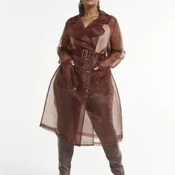 Fashion To Figure Francine Organza Trench Coat -Pleasures SHOP x f1a534a5 f348 4f6c 9bbf b48d233c2cf0