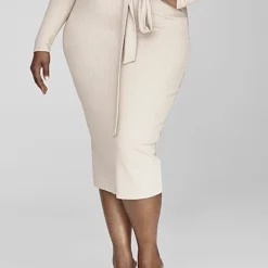 Fashion To Figure FTF Essentials - Rib Knit Tie Knot Skirt