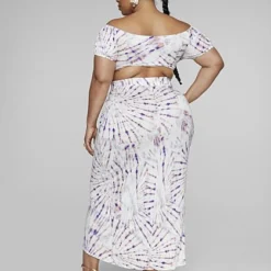 Fashion To Figure Janet Tie Dye Faux Wrap Skirt