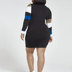 Fashion To Figure Arielle Zip-Front Color Block Dress -Pleasures SHOP x f33bc619 f9ce 4f50 a746 04a8f260a66b