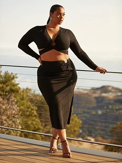 Fashion To Figure Tiffany O-Ring Detail Maxi Skirt 2 Fashion To Figure Tiffany O-Ring Detail Maxi Skirt - Image 2