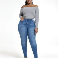 Fashion To Figure Vintage Wash Mid-Rise Frayed Skinny Jeans -Pleasures SHOP x f42bf4a3 d046 4066 b3e9 bd13edc38249