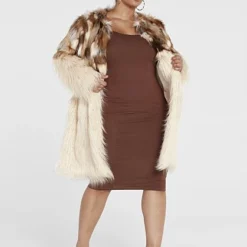 Fashion To Figure Lisa Mixed Faux Fur Coat 10 Fashion To Figure Lisa Mixed Faux Fur Coat -Pleasures SHOP x f4603ea6 dd3a 4005 9d6b aadfbc5b612b