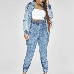 Fashion To Figure Elissa High Rise Pull-On Acid Wash Jeans